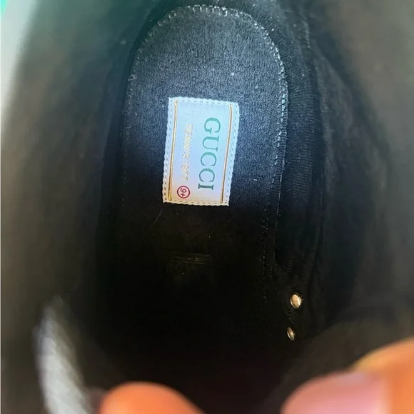 Gucci | Mens Off the grid High Tops Black and Red Tennis 1977 Sneakers - Picture 6 of 10